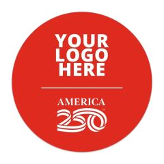 America 250 Tm Round White Full Color Hard Hat Decal 2 1/2 Inch