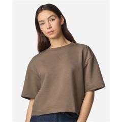 American Apparel Women's French Terry Mid-Length Boxy Tee