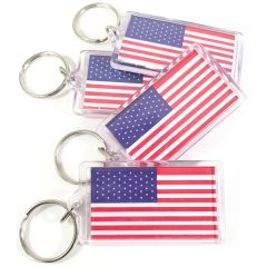 American Flag Keychain