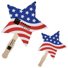 American Flag Star Hand Fan Non-Light Up