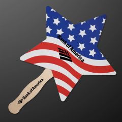 American Flag Star Hand Fan Non-Light Up