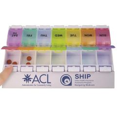 Am/Pm Weekly Push Button Pill Tray