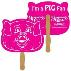 Animal Head Hand Fan Full Color 2 Sides