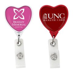 Anti-Microbial Jumbo Heart Badge Reel