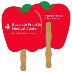 Apple Fruit Hand Fan Full Color 2 Sides