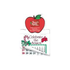 Apple Shape Calendar Pad Sticker With Tear Away Calendar