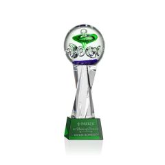 Aquarius Award On Grafton Base - Green