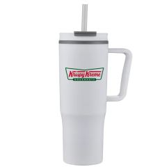 Aqueduct-X 30 Oz Plastic Tumblers With Straw Double Walled