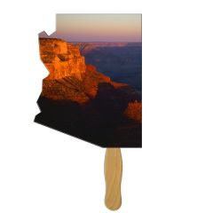 Arizona State Fast Fan W/ Wooden Handle & Front Imprint