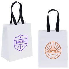 Ash- Woven Handle White Eurotote - Flexo Ink Print