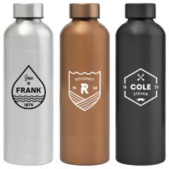 Astrid Recycled Aluminum Metallic Bottle - 24 Oz -Silkscreen