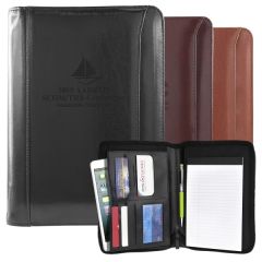Atlantis Bonded Leather 5 Inch X 8 Inch Junior Zippered Portfolio