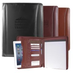 Atlantis Bonded Leather 8.5 Inch X 11 Inch Zippered Portfolio