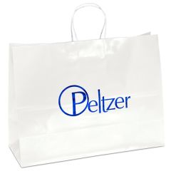 Aubrie- Gloss Shopper - White - Foil Print