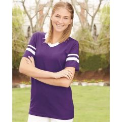 Augusta Sportswear V-Neck Jersey With Striped Sleeves