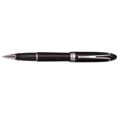 Aurora Ipsilon Deluxe Black W/ Chrome Trim Rollerball Pen