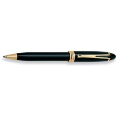 Aurora Ipsilon Deluxe Black W/ Gold Trim Ballpoin Pent