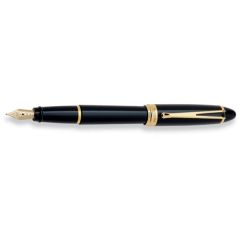 Aurora Ipsilon Deluxe Black W/ Gold Trim Fountain Pen