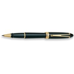 Aurora Ipsilon Deluxe Black W/ Gold Trim Rollerball Pen