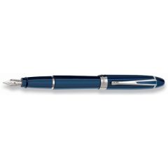 Aurora Ipsilon Deluxe Blue W/ Chrome Trim Fountain Pen
