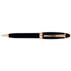 Aurora Ipsilon Satin Black Ballpoint Pen Rose Gold Trim