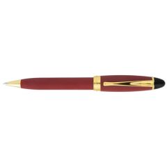 Aurora Ipsilon Satin Burgundy Ballpoint Pen Rose Gold Trim