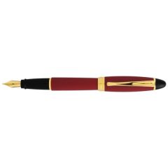 Aurora Ipsilon Satin Burgundy Fountain Pen Rose Gold Trim