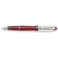 Aurora Ipsilon Sterling Silver Cap/ Red Barrel Fountain Pen