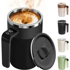 Automatic Stirring Coffee Mug With Temperature Display