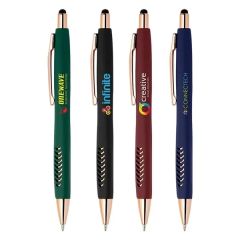 Avalon Softy Rose Gold Pen W/ Stylus - Full Color