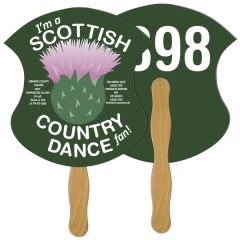 Badge Auction Hand Fan Full Color