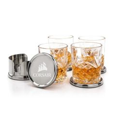Baldoni Coasters & Brinkley On-The-Rocks Set