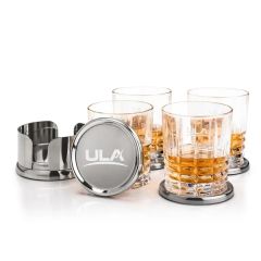 Baldoni Coasters & Fortino On-The-Rocks Set