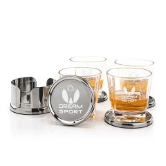 Baldoni Coasters & Kansas On-The-Rocks Set