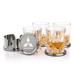 Baldoni Coasters & Riedel Spey On-The-Rocks Set