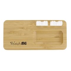 Bamboo 10w Wireless Charging Pad With Cable Organizer