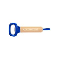 Bamboo Bottle Opener With Silicone Strap