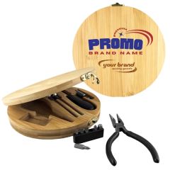 Bamboo Case Pliers Screwdrivers Tool Set