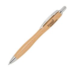 Bamboo-I Retractable Eco-Friendly Pens With Chrome Trims