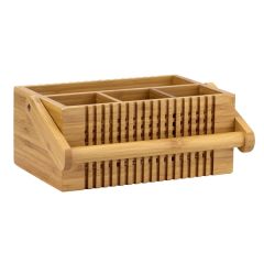 Bamboo Lattice Flatware Caddy