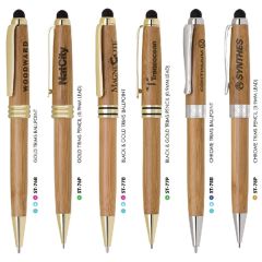 Bamboo Stylus Ballpoint Or Gel Pen