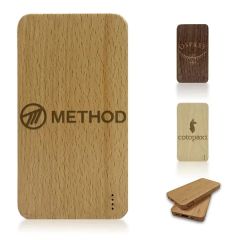 Bamboo Wood 4000 mAh Portable Power Bank