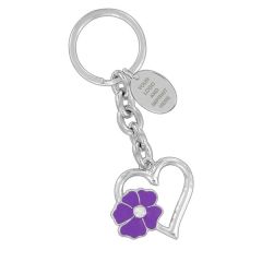Baroness Heart and Flower Purse Charm and Key Chain