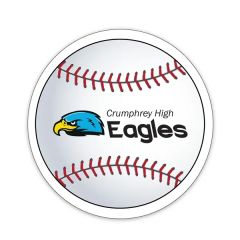 Baseball Shaped Notekeeper Magnet 35 MIL