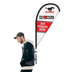 Basic Single Reverse Teardrop Backpack Flag Kit