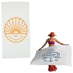 Basic Weight White Beach Towel