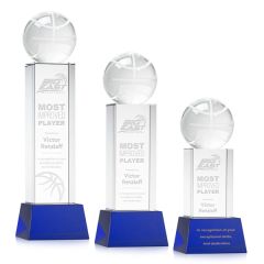 Basketball Award On Belcroft Base - Blue