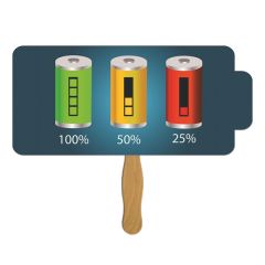 Battery Hand Fan Full Color 1 Side