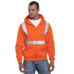 Bayside Men's USA-Made Hi-Visibility Full-Zip Hooded Swea