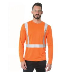 Bayside Men's USA-Made Hi-Visibility Long Sleeve Performa